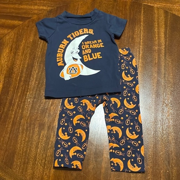 AUBURN UNIVERSITY 0-3 Months Pajama Set - Picture 1 of 5